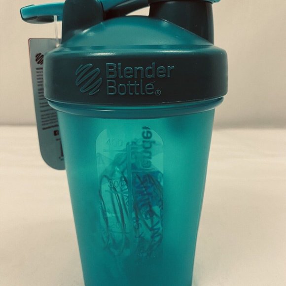 BlenderBottle Classic 20oz Shaker Bottle - Teal w Mixer Ball NEW - Picture 3 of 5